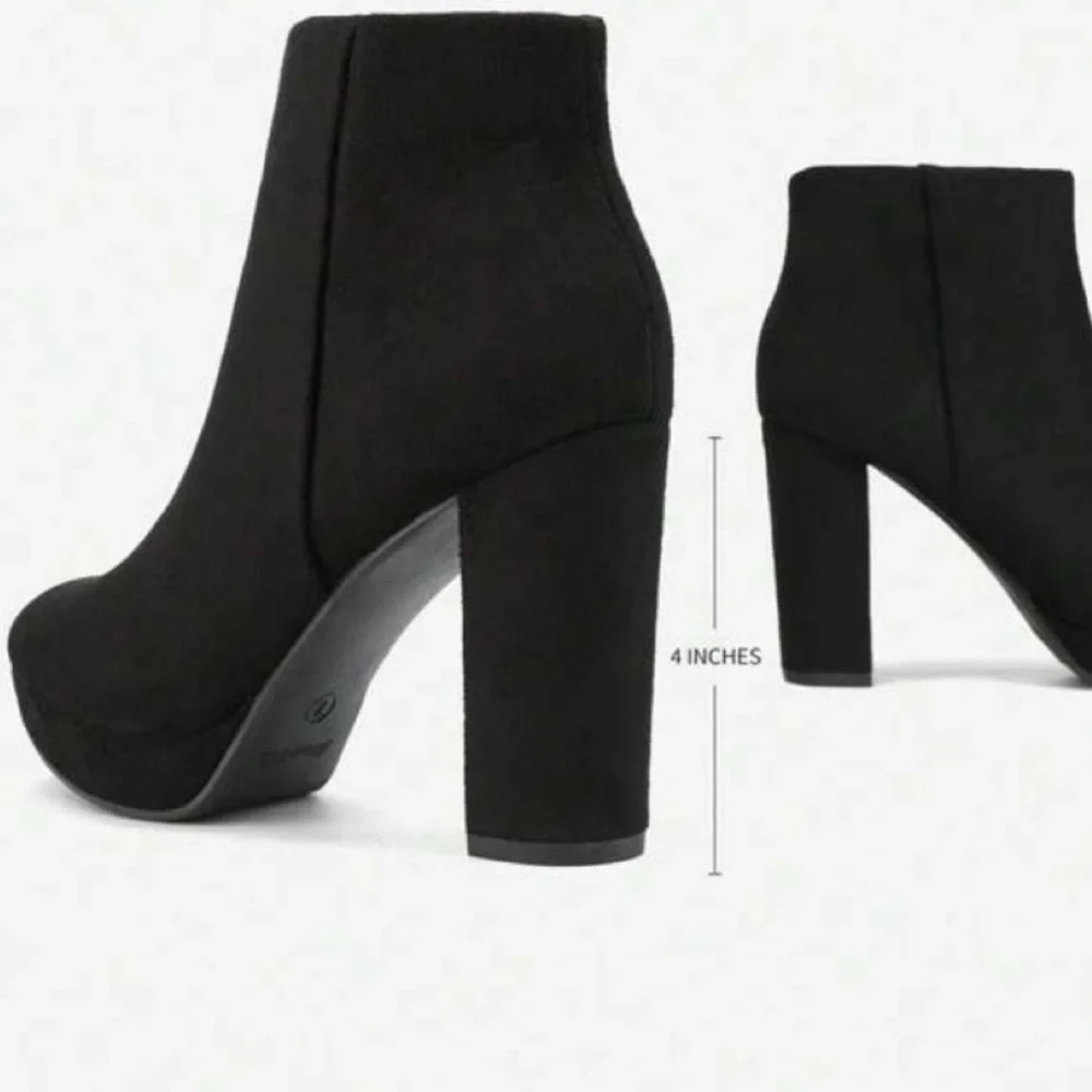 Women’s Black Ankle Platform Boots